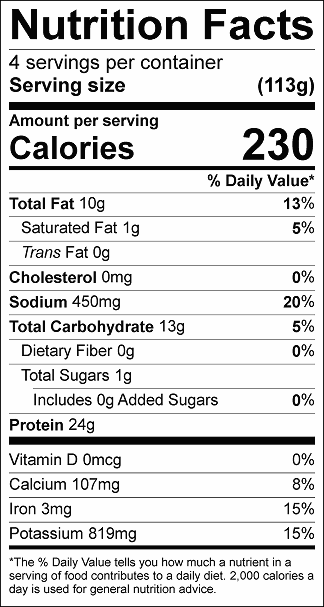 Nutritional Facts